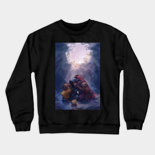 Family Hug Crewneck Sweatshirt by Rumpled Crow